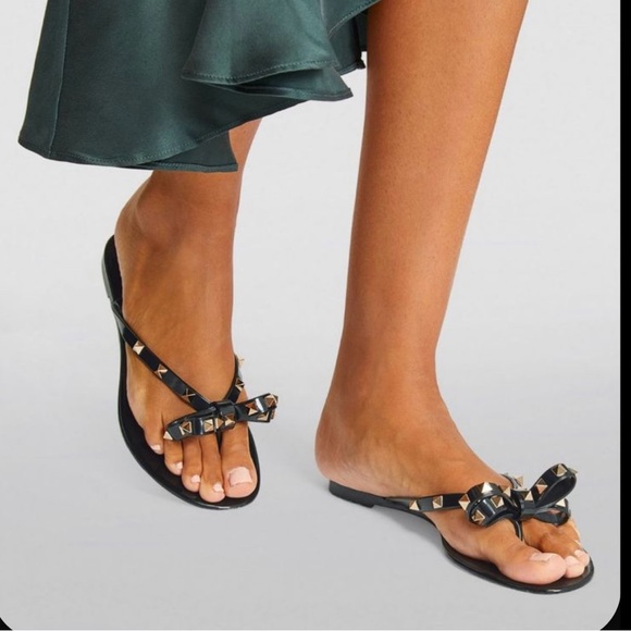 Valentino Rockstud Jelly Sandal